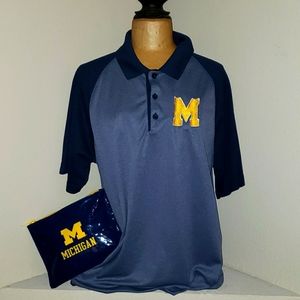MICHIGAN SPORTEK POLO. MENS LARGE